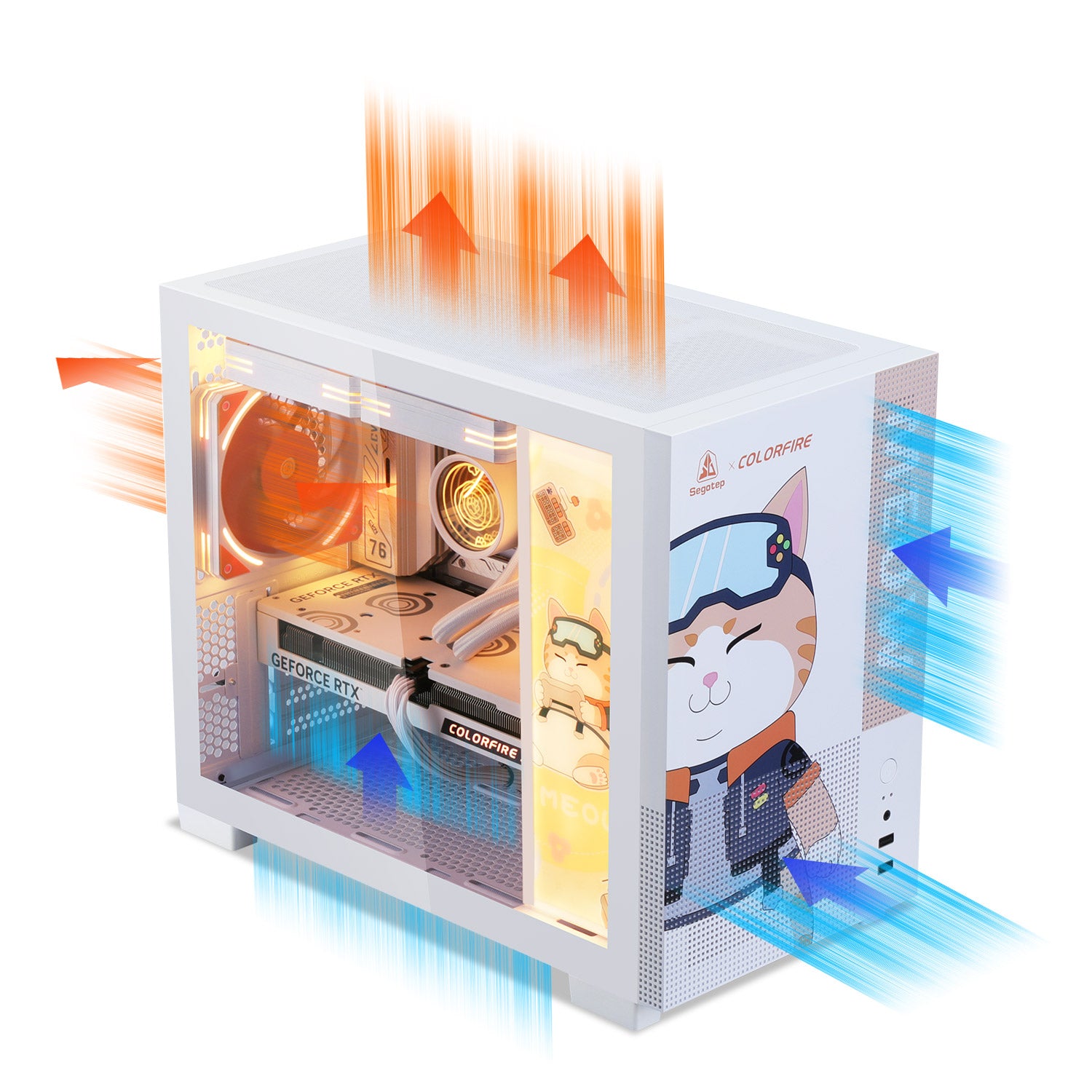 Segotec Case SEGOTEP Memphis White Micro ATX PC Case Mini Tower – Segotep