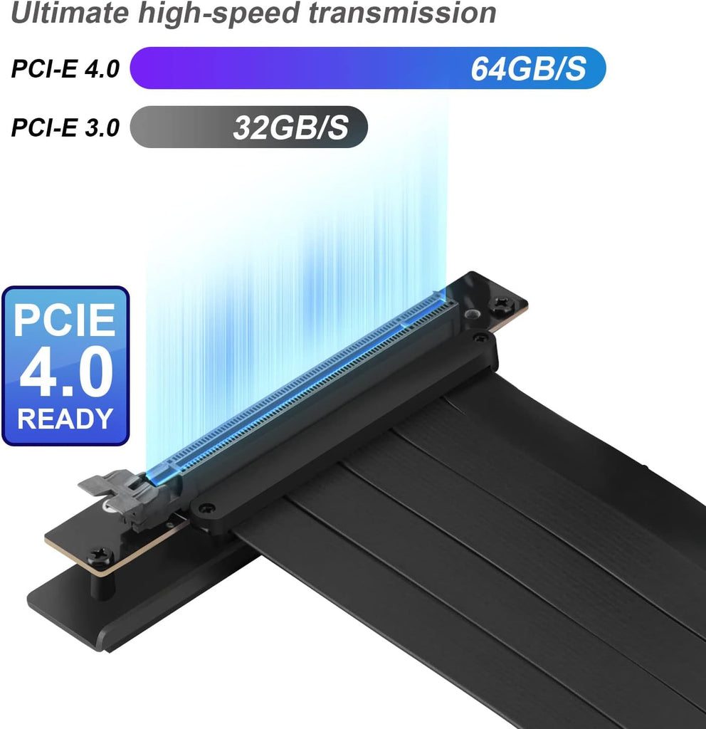 Nzxt Vertical Gpu Mount ing Kit, 175 Mm PCIe Riser Cable