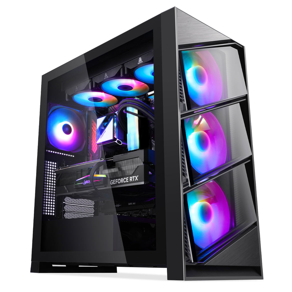  Segotep T3 White Mid-Tower ATX Gaming PC Case, Support Top &  Side 360mm Radiators, GPU Snap-On Opening & Closing Front Panel, Type-C  Ready, Tool-Free Disassemble (Pre-Install One ARGB & PWM Fan) 
